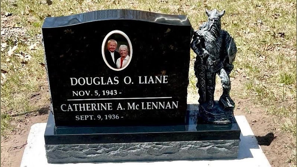 Viking statue stolen from gravestone in cemetery on Lac Mille Lacs, sheriff says — WCCO / CBS Minnesota, Excelsior Community news