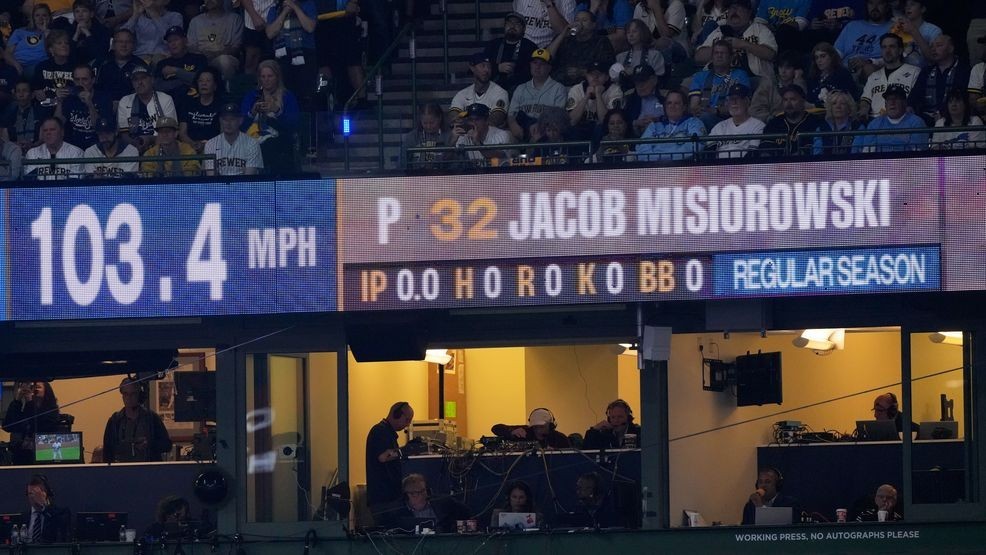 Brewers' Jacob Misiorowski sets World Series velocity record on his first pitch — Fox 11 Green Bay Sports, Excelsior Sports news