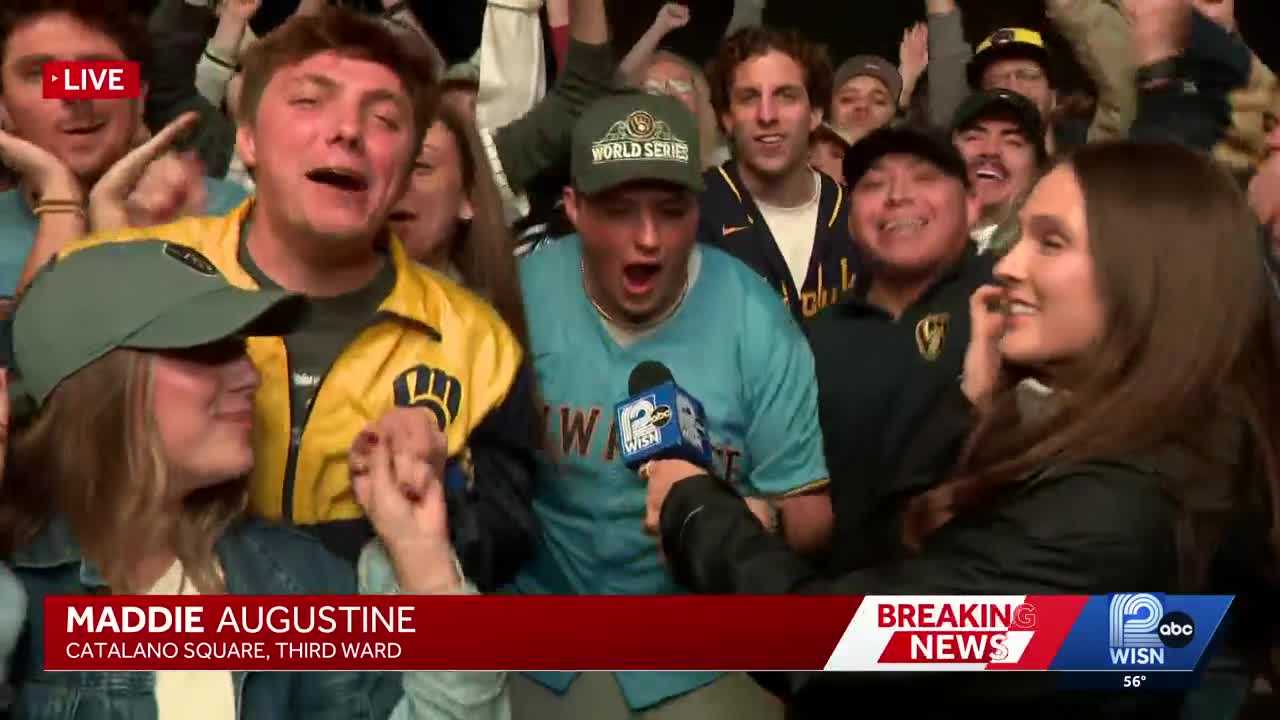 WATCH: Brewers fans react to winning Game 1 of the World Series — WISN 12 Milwaukee, Excelsior Sports news