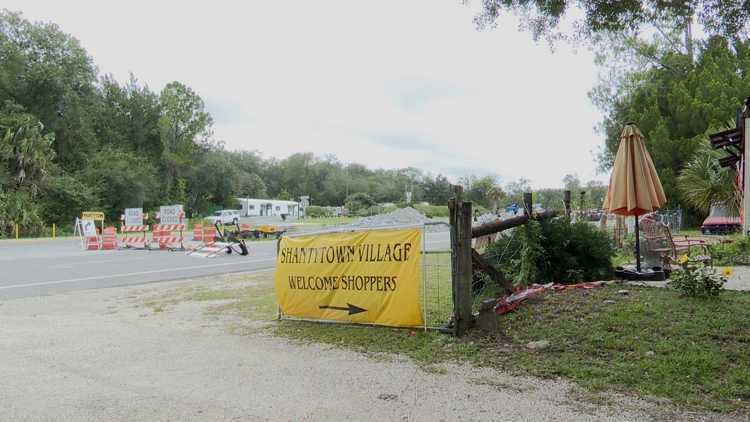 Shantytown Village owner concerned Pellicer Creek bridge construction is impacting business — First Coast News Local, Excelsior Business news